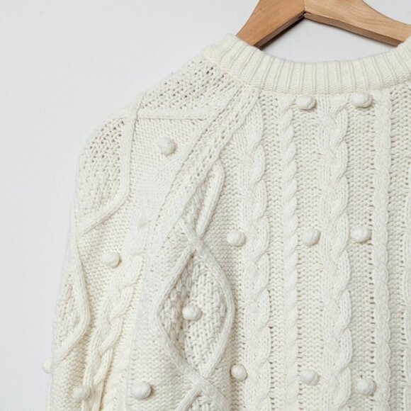 WILFRED Sprinkles Cardigan Sweater Wool Pom Pom Alps Aritiza M - Picture 10 of 12